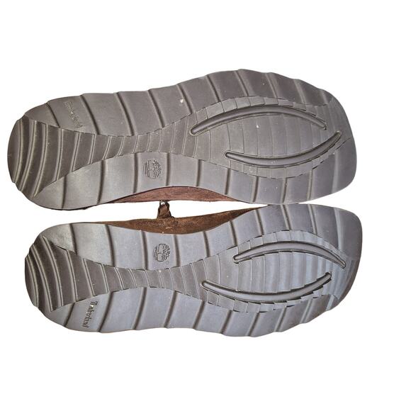 Timberland Women 8.5 Medium Brown Genuine Leather Suede Smart Loafers Shoes - Picture 7 of 9